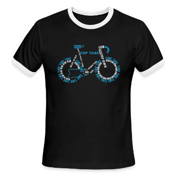Bicycle Anatomy Design for a Bicycle Amazing Anato - Men's Ringer T-Shirt - black/white - Front - Jackson (183cm)