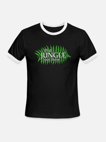 it's a JUNGLE out there - Men's Ringer T-Shirt - black/white