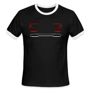 S 60 - Men's Ringer T-Shirt - black/white - Front - Jackson (183cm)