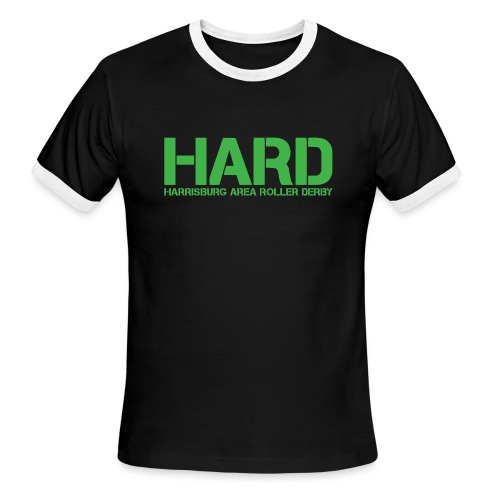 HARD Text Green - Men's Ringer T-Shirt