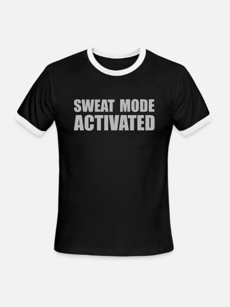 Sweat Activated Hidden Message - Men's Ringer T-Shirt - black/white