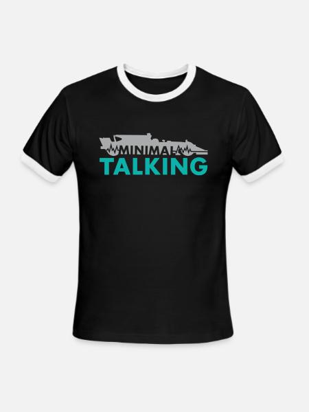 Minimal Talking - Men's Ringer T-Shirt - black/white