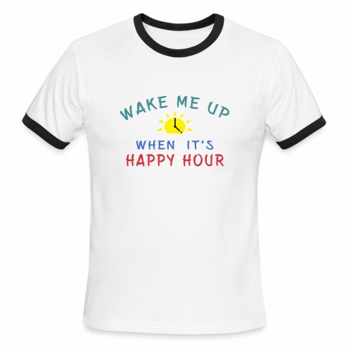 Happy Hour Moonshine Libation Liquor Mixologist. - Men's Ringer T-Shirt