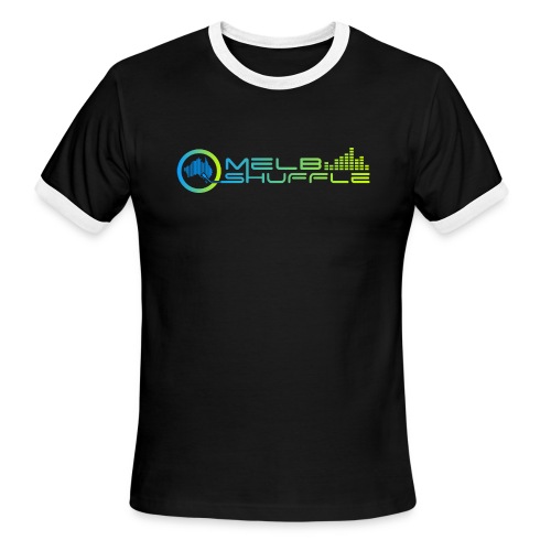 Melbshuffle Gradient Logo - Men's Ringer T-Shirt