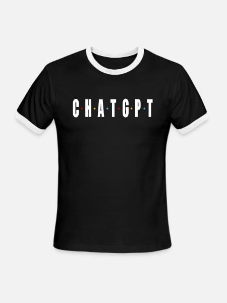Chat GPT - Men's Ringer T-Shirt - black/white