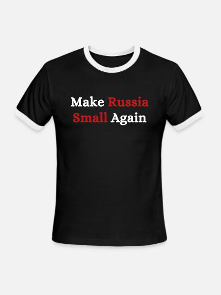 Make Russia Small Again - Men's Ringer T-Shirt - black/white