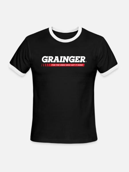 Grainger Logo - Men's Ringer T-Shirt - black/white