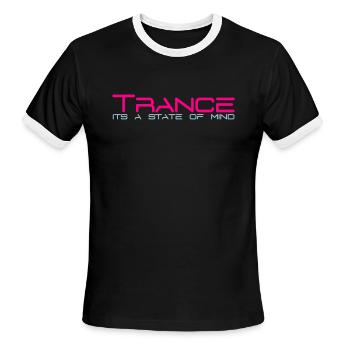 Trance State of Mind - Men's Ringer T-Shirt - black/white - Front - Jackson (183cm)