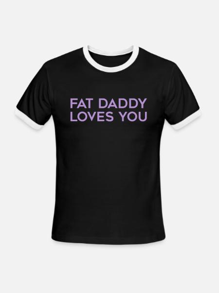 Fat Daddy Loves You - Men's Ringer T-Shirt - black/white