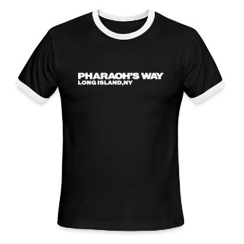Pharaoh’s Way “Long Island” - Men's Ringer T-Shirt - black/white - Front - Jackson (183cm)