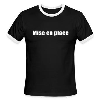 Mise en place - Men's Ringer T-Shirt - black/white - Front - Jackson (183cm)