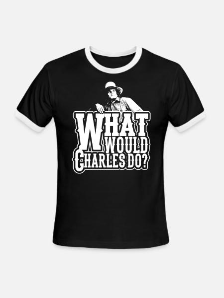 Little house on the prairie -What would Charles - Men's Ringer T-Shirt - black/white
