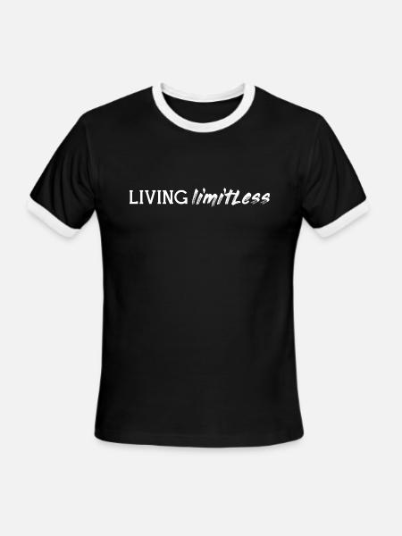 Living Limitless - Men's Ringer T-Shirt - black/white