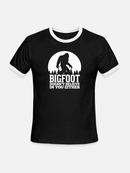 Bigfoot - Men's Ringer T-Shirt - black/white