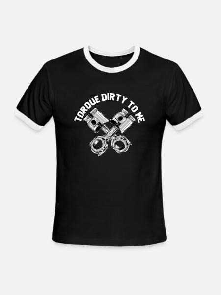 Torque Dirty To Me - Men's Ringer T-Shirt - black/white