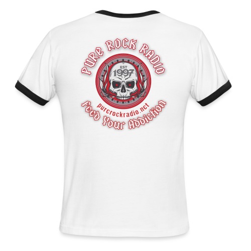 PRR Molenoise Skull (Front) + Circle Logo (Back) - Men's Ringer T-Shirt
