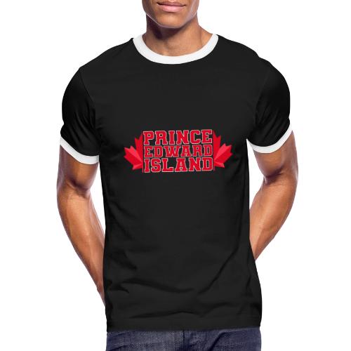 Prince Edward Island with maple leaf - Men's Ringer T-Shirt
