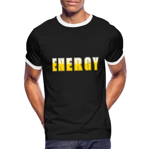 ENERGY Electric Yellow Power Word Design - Men's Ringer T-Shirt