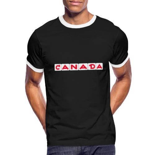 Canada, red letters on white background - Men's Ringer T-Shirt