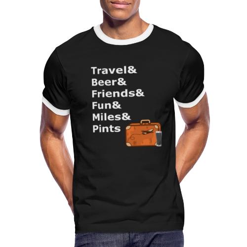 & Miles & Pints - Light Lettering - Men's Ringer T-Shirt