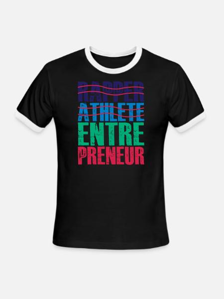 Rapper Athlete Entrepreneur 24 - Men's Ringer T-Shirt - black/white