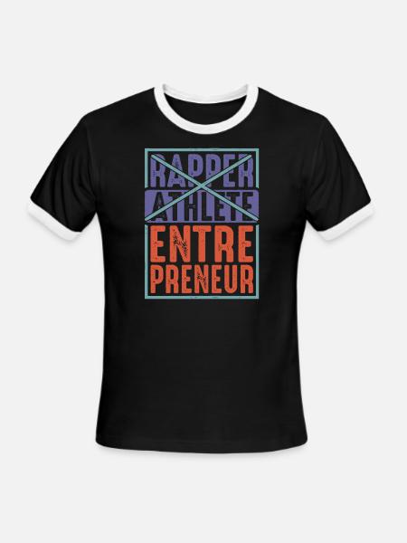 Rapper Athlete Entrepreneur 36 - Men's Ringer T-Shirt - black/white