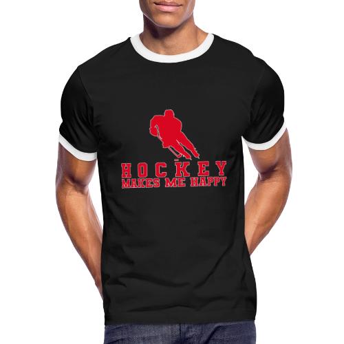 Hockey makes me happy - Men's Ringer T-Shirt