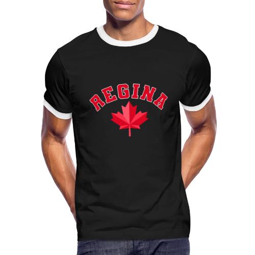 Regina with maple leaf - Men's Ringer T-Shirt