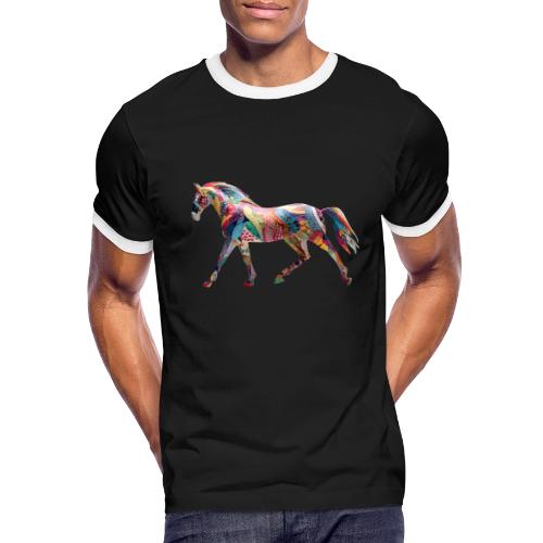 Colorful Abstract Horse Art Design - Men's Ringer T-Shirt