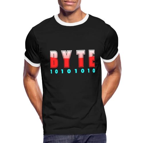 BYTE Binary Code Design - Men's Ringer T-Shirt