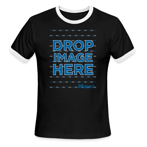 DROP IMAGE HERE - Placeit Design - Men's Ringer T-Shirt