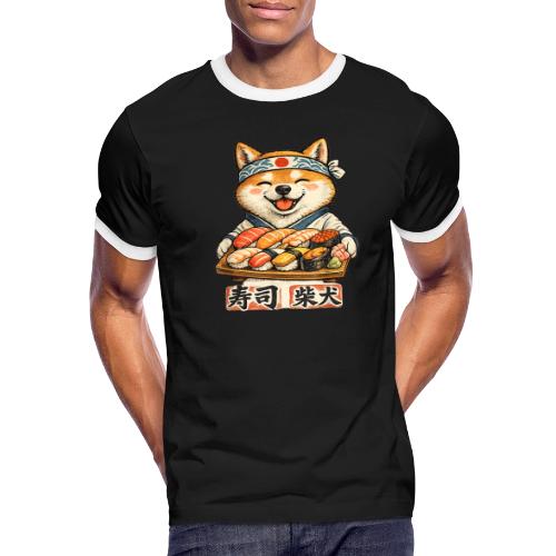 Funny Shiba Inu Sushi Kawaii Dog Tee - Men's Ringer T-Shirt