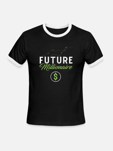 Stock Market Stocks Trading Investing Gift - Men's Ringer T-Shirt - black/white