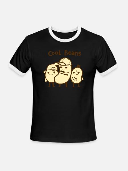 Cool Beans - Men's Ringer T-Shirt - black/white