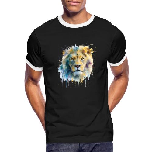 Splash-Art Lion Face - Men's Ringer T-Shirt
