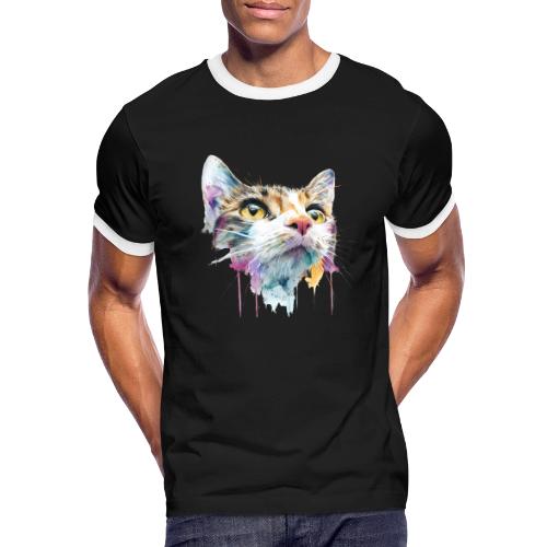 Chromatic Cat Splash - Men's Ringer T-Shirt