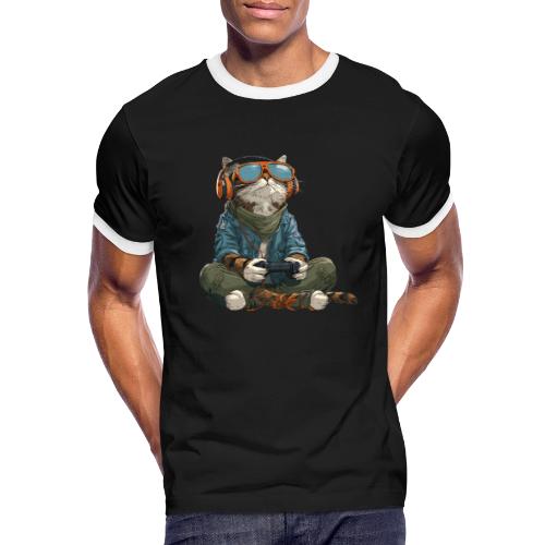 Cat: Purrfect Player - Men's Ringer T-Shirt