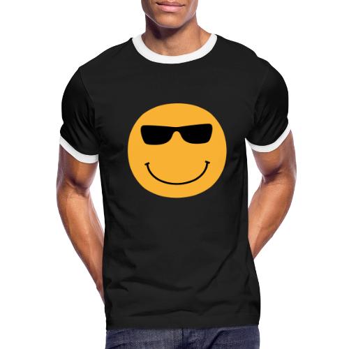 Orange Face with Sunglasses - Men's Ringer T-Shirt