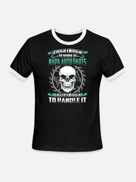 Napa auto parts - Napa auto parts - tough enough - Men's Ringer T-Shirt - black/white