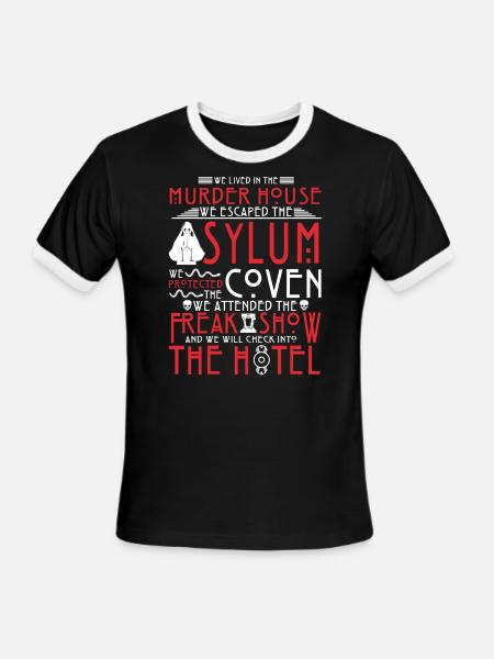 American horror story - We lived in murder house - Men's Ringer T-Shirt - black/white