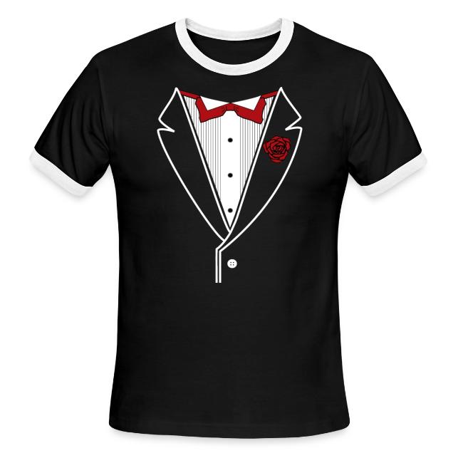 Tuxedo Shirt with Red bowtie