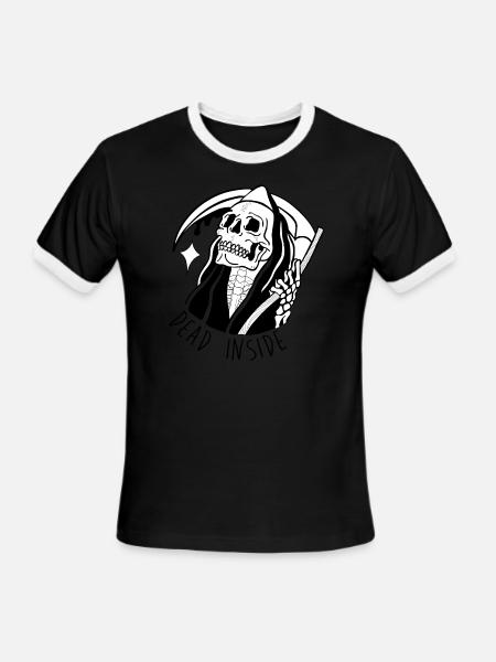 Keeping It Grim - Men's Ringer T-Shirt - black/white