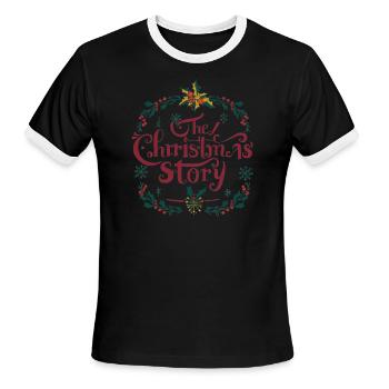 Christmas Story - Men's Ringer T-Shirt - black/white - Front - Jackson (183cm)