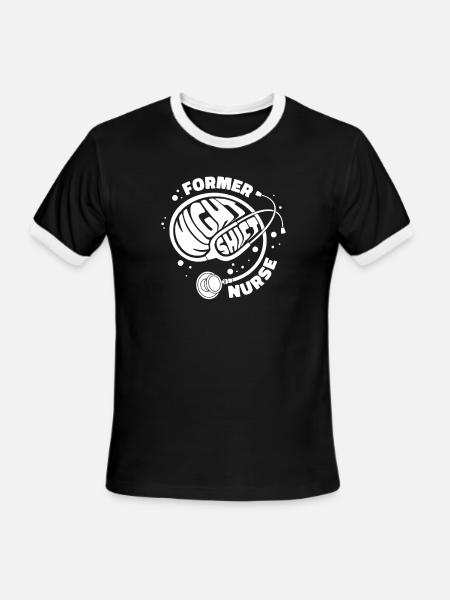 Nurse Nursing Stethoscope - Men's Ringer T-Shirt - black/white