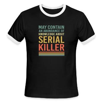 True Crime Serial Killer Cops - Men's Ringer T-Shirt - black/white - Front - Jackson (183cm)