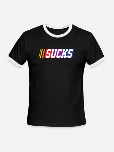Nascar Sucks T-Shirt - Men's Ringer T-Shirt - black/white