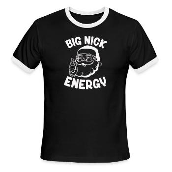 Big Nick Energy - Men's Ringer T-Shirt - black/white - Front - Jackson (183cm)