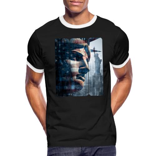 USA: Liberty in Three Visions - Men's Ringer T-Shirt
