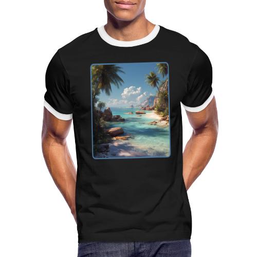 Tropical Island Paradise Ocean Design - Men's Ringer T-Shirt