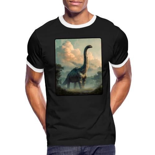 Brachiosaurus Prehistoric Scene Design - Men's Ringer T-Shirt